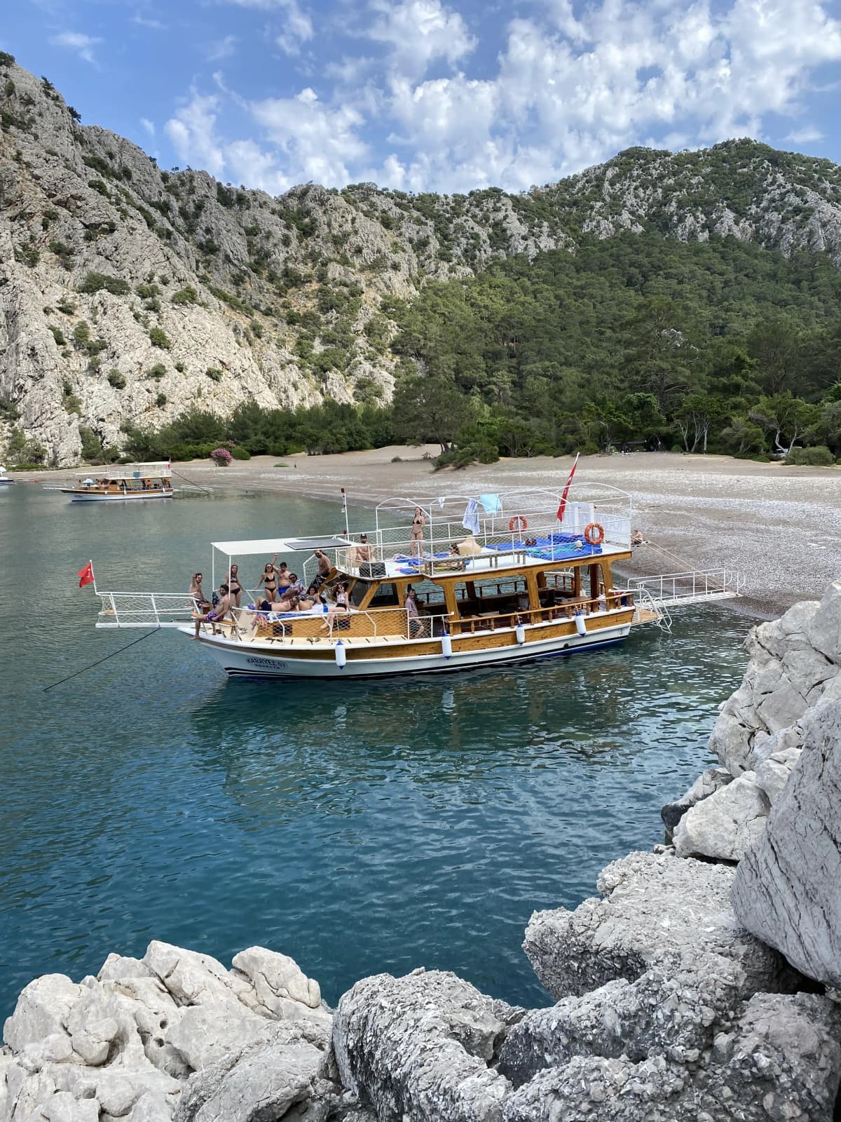 Adrasan koylarında Karayel 07 tekne turu